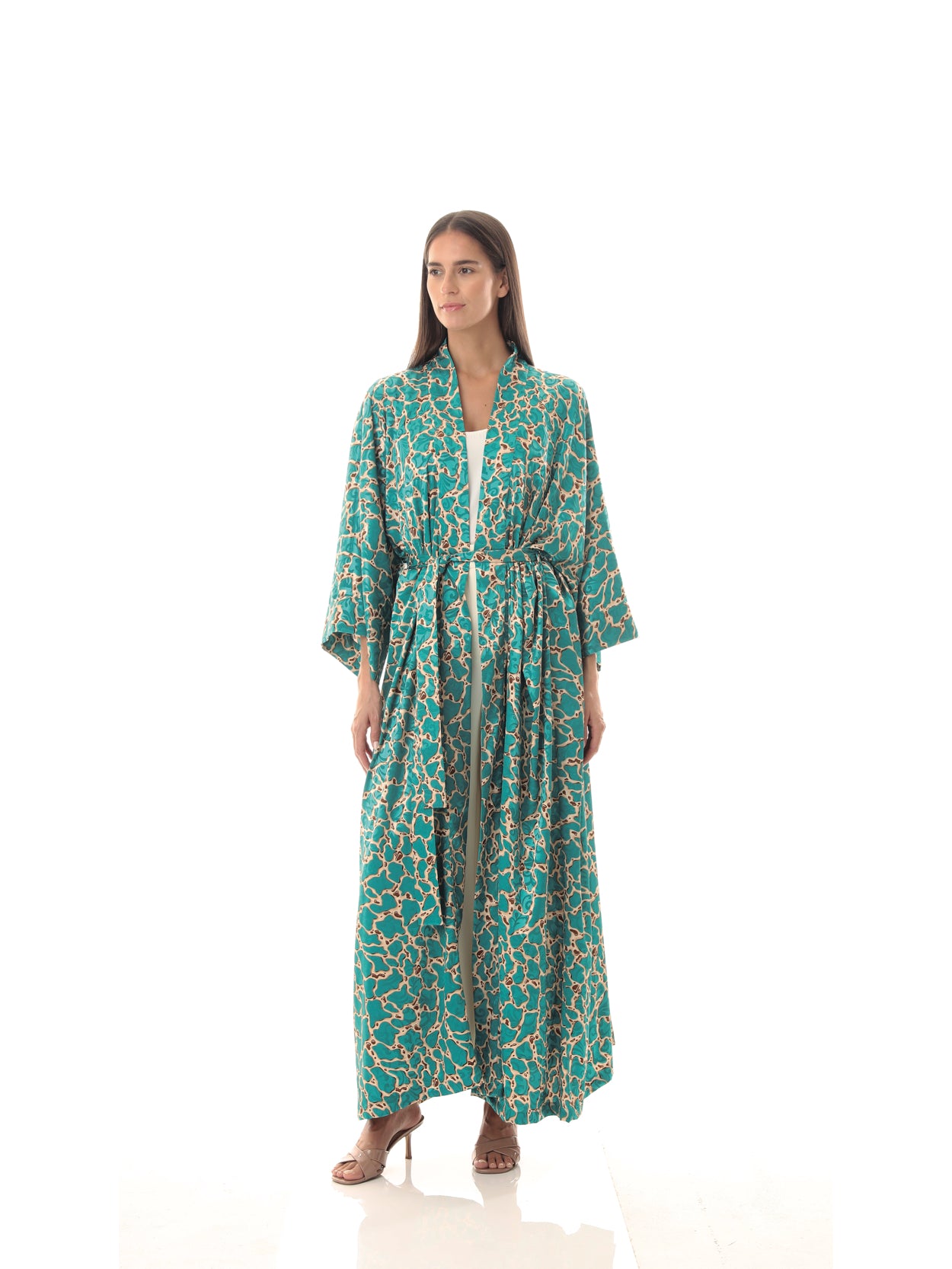 OLYMPIA KAFTAN AQUA GREEN